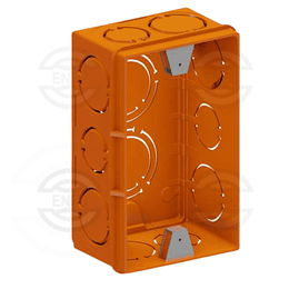 Caja de distribución naranja con inserto metálico Tigre