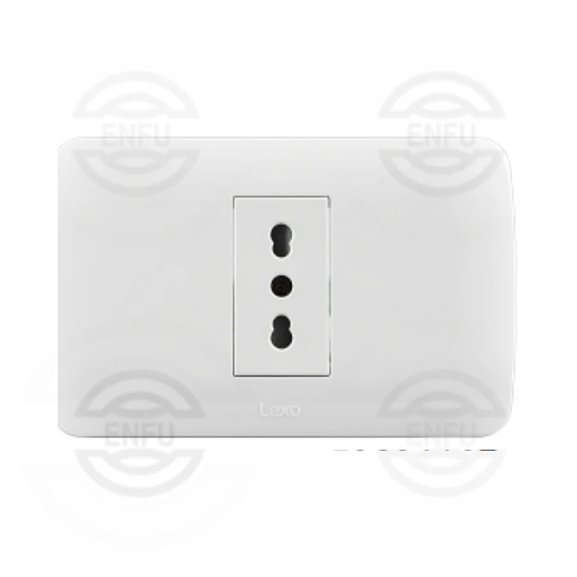 Enchufe simple 16A blanco armado  embutido Lexo