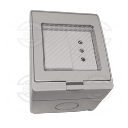 Casquete Hidrobox con Interruptor 9/12+ Tomacorriente 10A IP55 250V