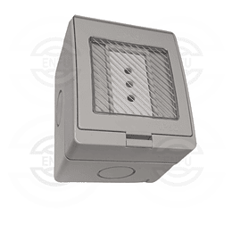 Casquete Hidrobox con Tomacorriente simple 10A IP55 250V