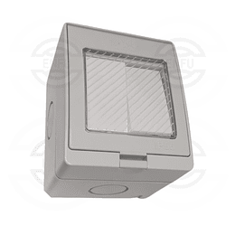 Casquete Hidrobox con Interruptor doble 9/15 IP55 250V