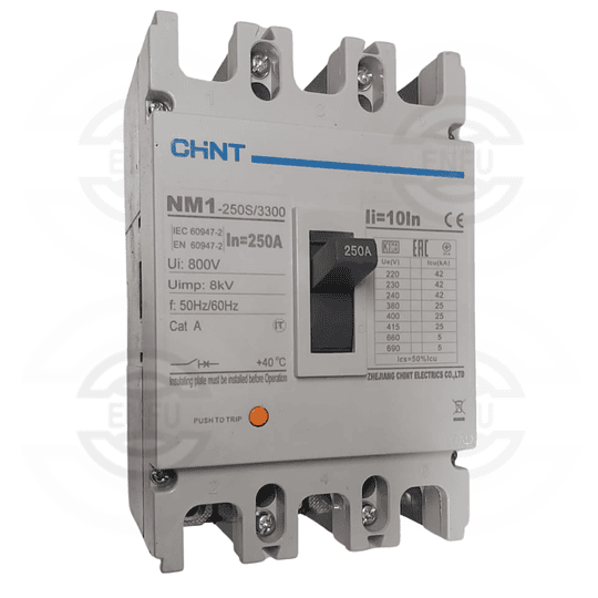 Interruptor Automático caja Moldeada 3 polos 250A fijo 415V -25kA CHINT