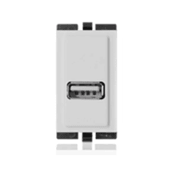 Módulo cargador usb 1A 5VDC blanco S17 Sinthesi