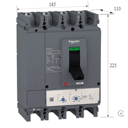 Interruptor Caja Moldeada Tetrapolar Regulable 4p 225a-320a Schneider electrics LV540311