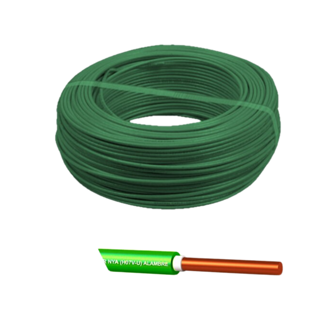 ALAMBRE H07V (NYA) 1,5MM VERDE 102830 (Rollo 100 MTS)