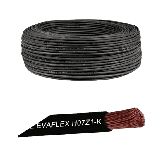 Cable Negro EVA libre halógenos 4,0mm (H07Z1-K) 100m
