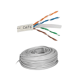 Cable UTP categoría 6 unifilar gris metro lineal