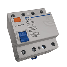 Interruptor diferencial 4Px40A 30mA Chint