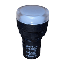 Luz piloto compacto IP65 22mm 220VAC Blanco