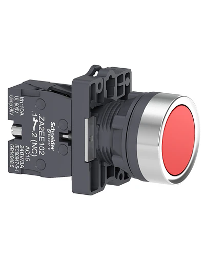 PULSADOR ROJO RASANTE NO ILUMINADO IP54 1NC SCHNEIDER
