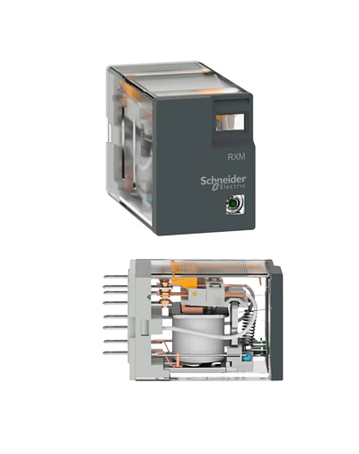Relé miniatura enchufable, 5A, 2CO, con LED, 230V AC Harmony SCHNEIDER ELECTRIC
