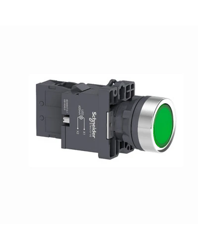 Pulsador luminoso verde empotrado Ø 22mm, 220V, 1 NA SCHNEIDER ELECTRIC                                                                                                                                 
