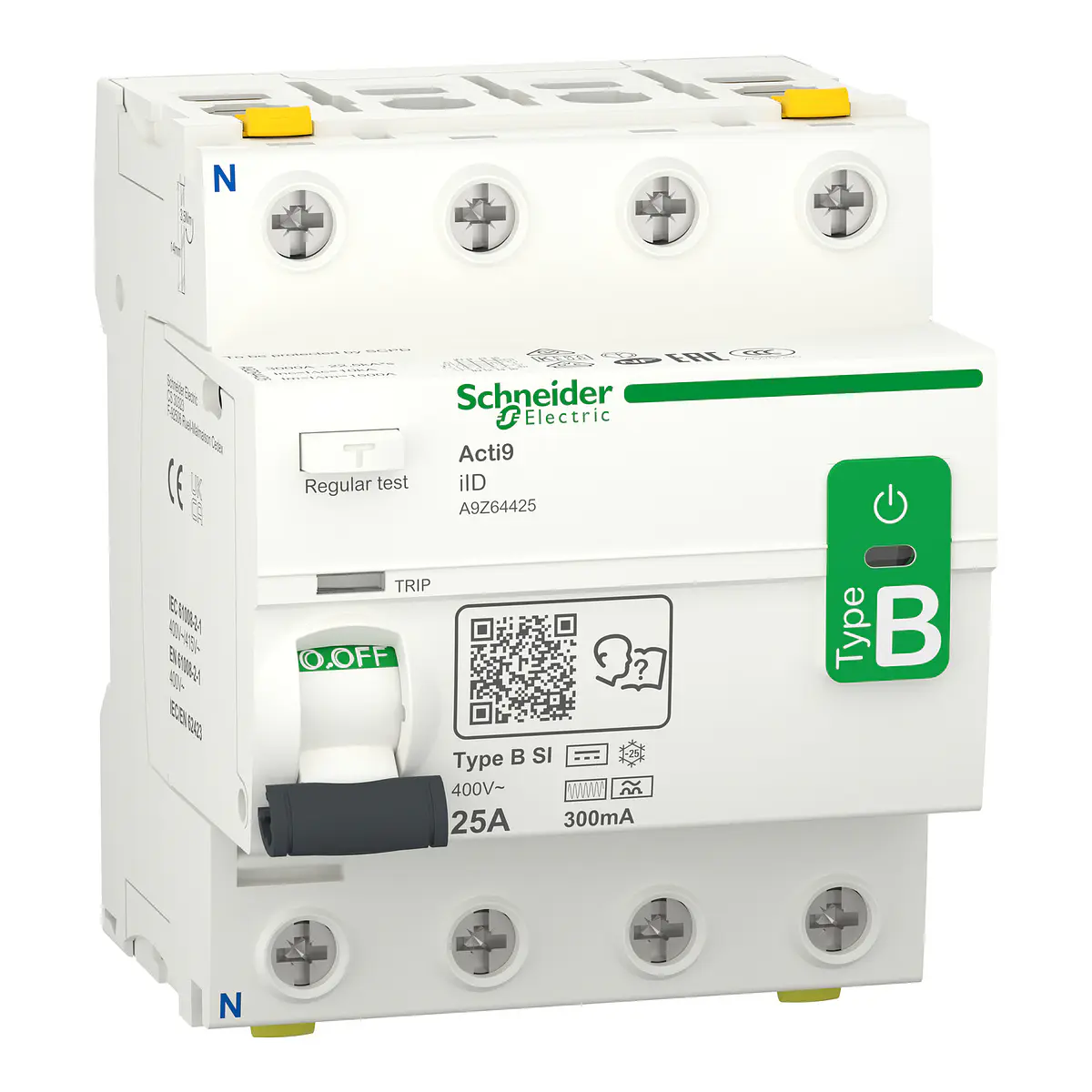 Interruptor diferencial Acti9 ilD 4P 25A tipo B-SI 300mA Sch
