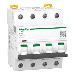 INTERRUPTOR TERMOMAGNETICO ACTI 9 IC60H 4 X 32A 15K SCHNEIDER ELECTRIC