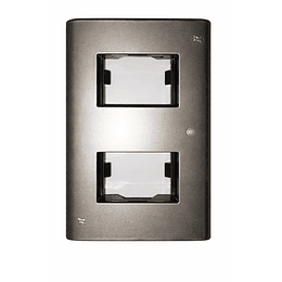 Placa aluminio c/soporte doble champagne HABITAT RCX2R/0