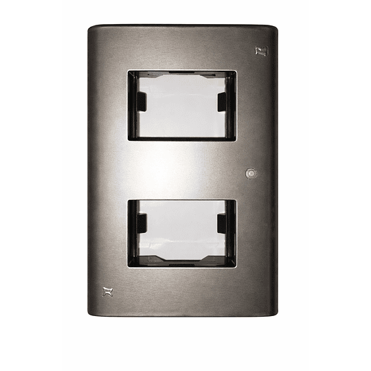 Placa aluminio c/soporte doble champagne HABITAT RCX2R/0