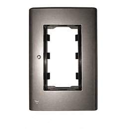 Placa aluminio c/soporte triple champagne HABITAT RDX2R