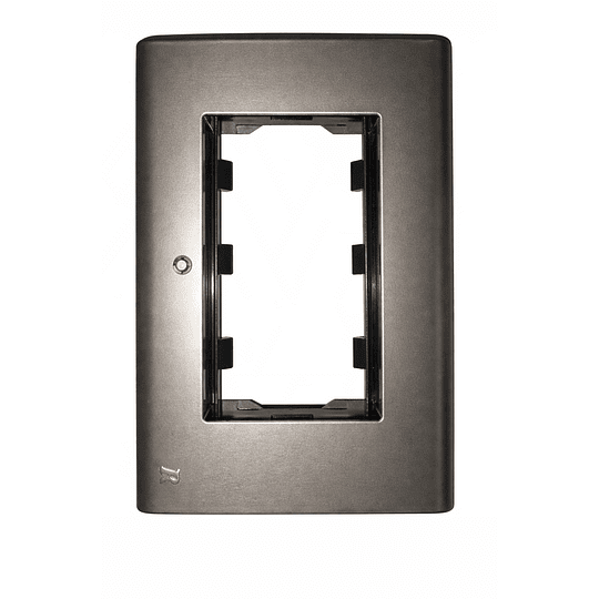 Placa aluminio c/soporte triple champagne HABITAT RDX2R