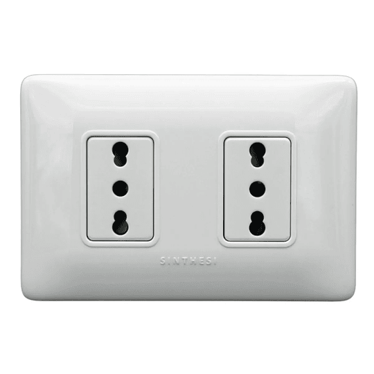 ENCH DOBLE 10/16A ARMADO EMBUTIDO S12 BLANCO SINTHESI