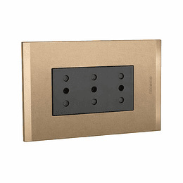 Ench triplex 10A Terra Antracita armado NOBILE BTICINO                                                                                                                                                  