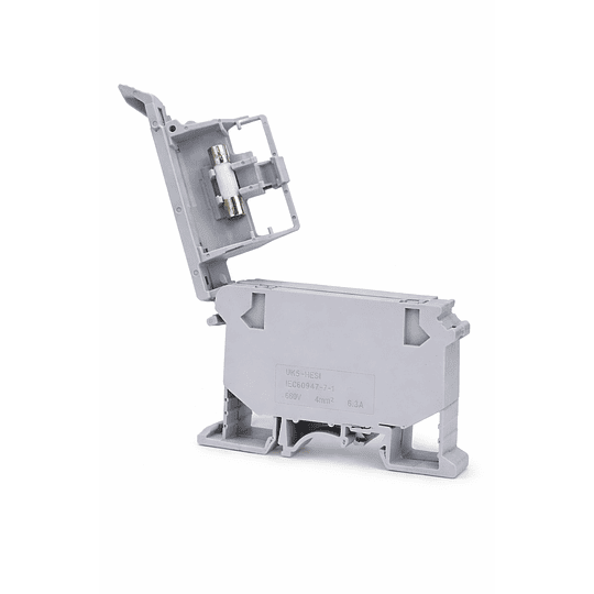 BORNE PORTAFUSIBLE 5X20MM 4MM + FUSIBLE DE 1A 