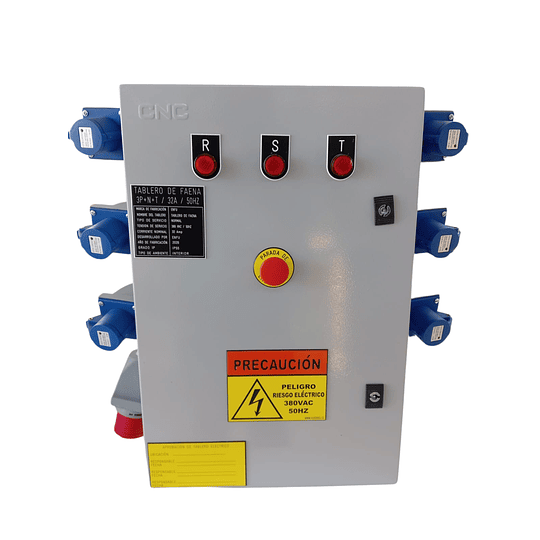 Tablero de Faena Trifásico 32A 380V  (6x220V / 1x380V)