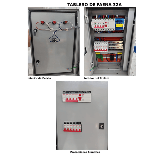 Tablero de Faena Trifásico 32A 380V  (6x220V / 1x380V)