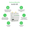 Int Diferencial Acti9 iID, 4X 40 A, tipo B-SI, 30 mA, terminal doble Schneider Electric