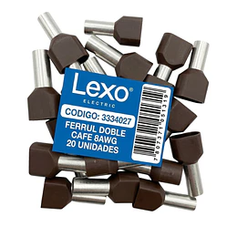 FERRULE DOBLE CAFE 8AWG BOLSA 20 UNIDADES LEXO