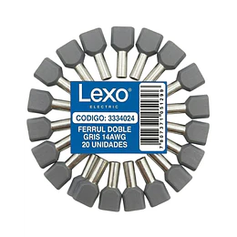 FERRULE DOBLE GRIS 14AWG BOLSA 20 UNIDADES LEXO