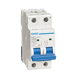 Interruptor DC 2PX63A 500VDC, curva C, NB1-63DC-2P-C63 (INSTALACIONES FOTOVOLTAICAS) CHINT