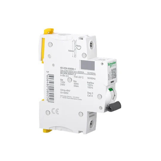 Int automático Acti9 1p 4A 10K curva C iC60N MCB Schneider electric
