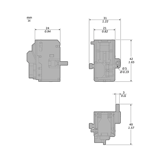 Bobina de mínima 24VAC 50/60Hz para GoPact 200-250 Schneider Electric