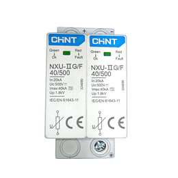 Supresor transientes voltaje CORRIENTE CONTINUA DC 500V 40kA 2P NXU-II G/F CHINT