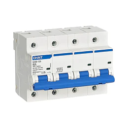 Interruptor 4Px80A 10kA curva C, NXB-125H CHINT