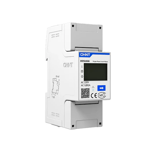MEDIDOR DE ENERGÍA REMARCADOR 5(80)A MONOFÁSICO, RIEL DIN RS485 CHINT