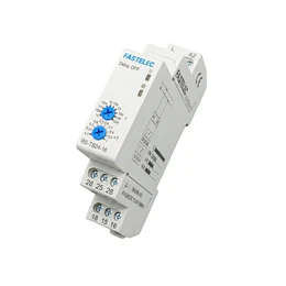 Relé Off Delay 12-240V AC/DC 2 C/O 16A  FASTELEC