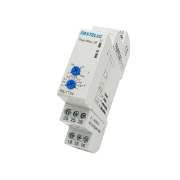 Relé True Off Delay 24-240V AC/DC de 0.1s-1s, 1/10m  2 C/O FASTELEC