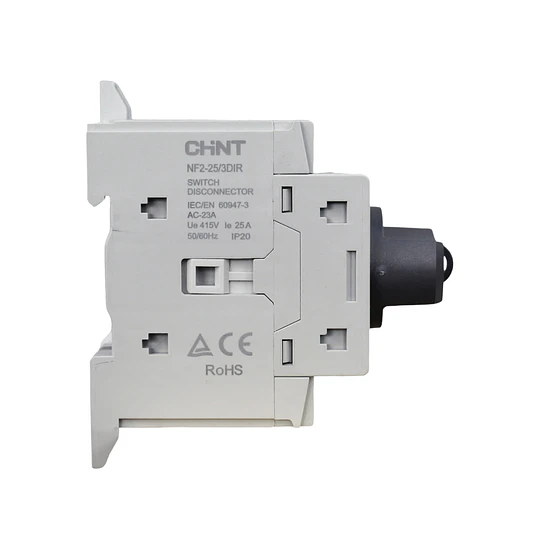 Seccionador a Riel Din NF2 25A 3P manilla gris AC23A 415V CHINT
