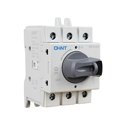 Seccionador a Riel Din NF2 63A 3P manilla gris AC23A 415V CHINT