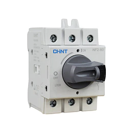 Seccionador a Riel Din NF2 80A 3P manilla gris AC23A 415V CHINT