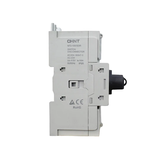 Seccionador a Riel Din NF2 100A 3P manilla gris AC23A 415V CHINT
