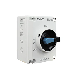 Seccionador NF2 en caja IP66 25A 3P AC23A 415V bloqueo candado CHINT