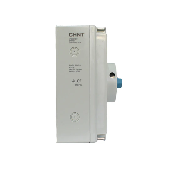 Seccionador NF2 en caja IP66 80A 3P AC23A 415V bloqueo candado CHINT