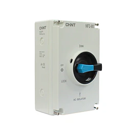 Seccionador NF2 en caja IP66 80A 3P AC23A 415V bloqueo candado CHINT