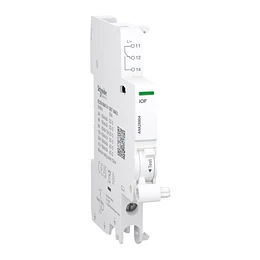 Contacto auxiliar, Acti9 A9A, iOF, 1 C/O, 100 mA a 6A, 24 VCA a 415 VCA, 24-130 VCC, conexión inferior Schneider Electric  