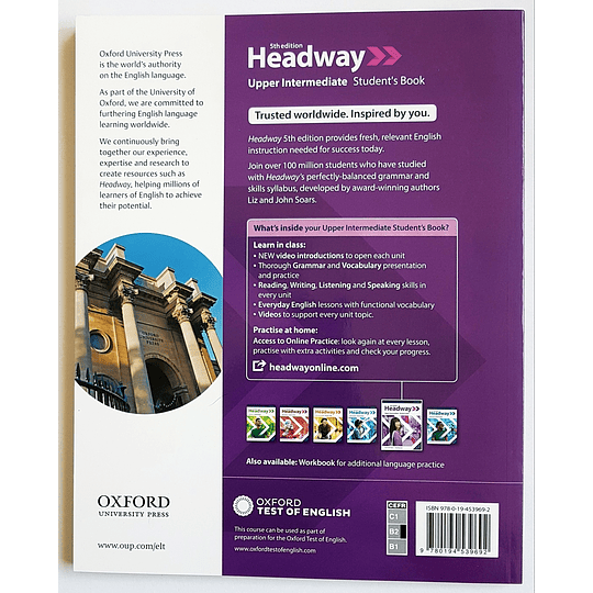 Libro Headway Upper Intermediate Student's Book 5th edition - Image 2