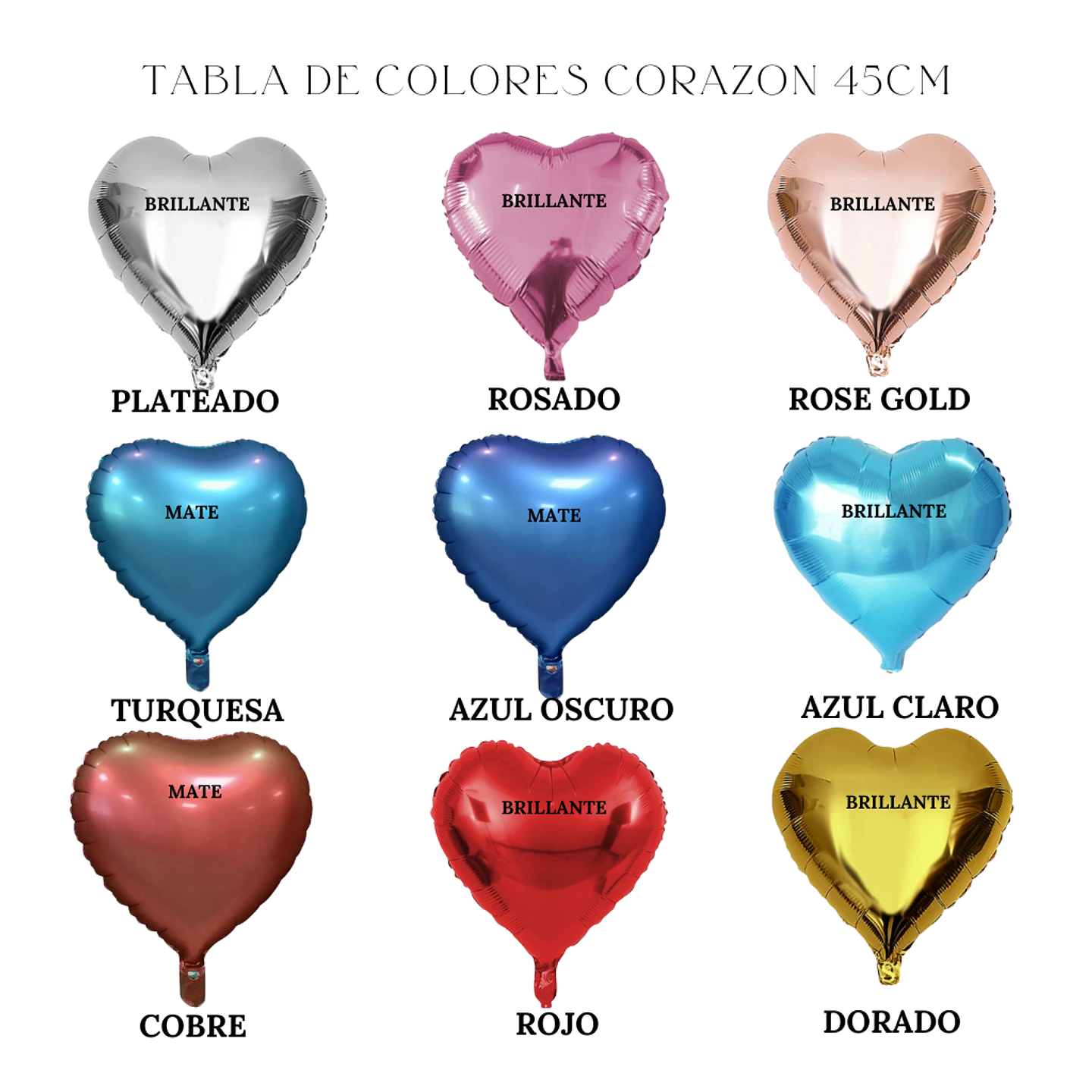 Racimo 10 Globos Corazón  3