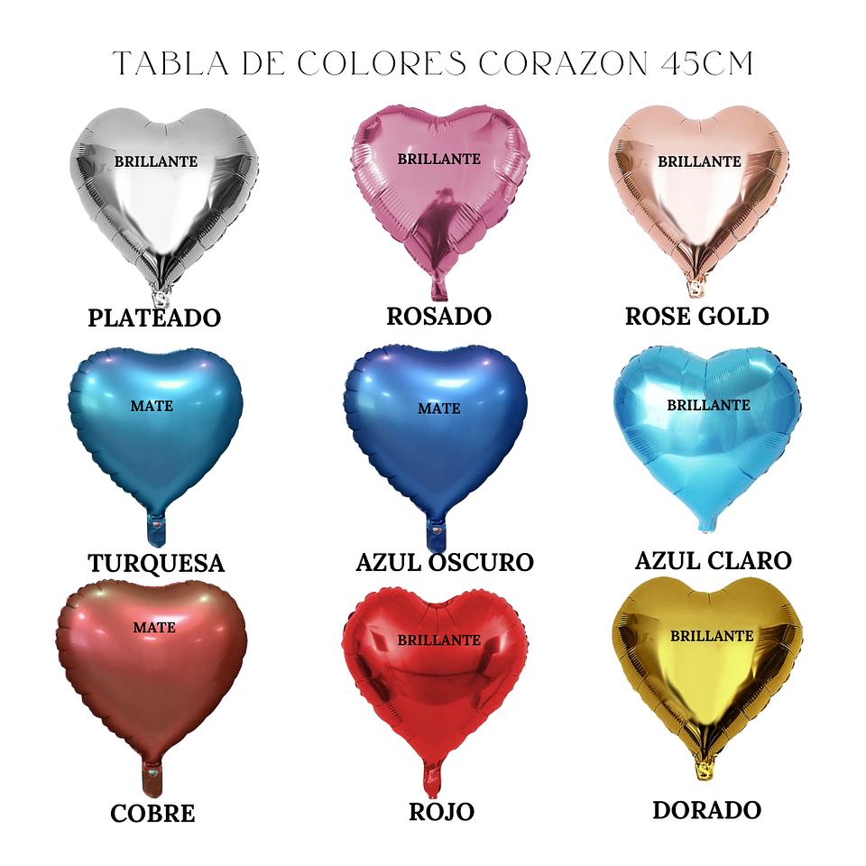 Racimo 10 Globos Corazón  3