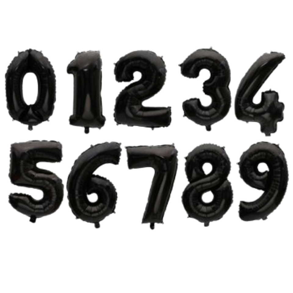 Globo Número Negro 80cm 1